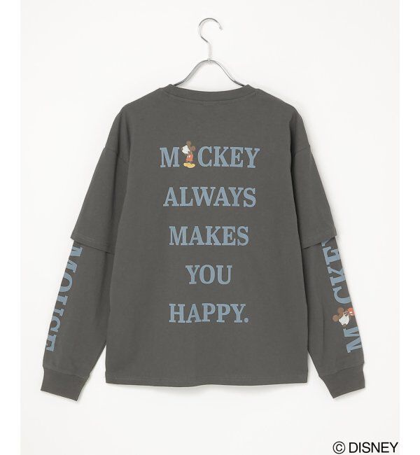 VENCE share style「ＤＩＳＮＥＹソデレイヤードロンＴ」|Tシャツ・カットソー|ダークグレー