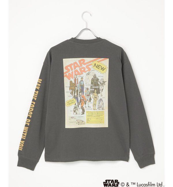 VENCE share style「スター・ウォーズ デザイン袖プリントロンT」|Tシャツ・カットソー|ダークグレー
