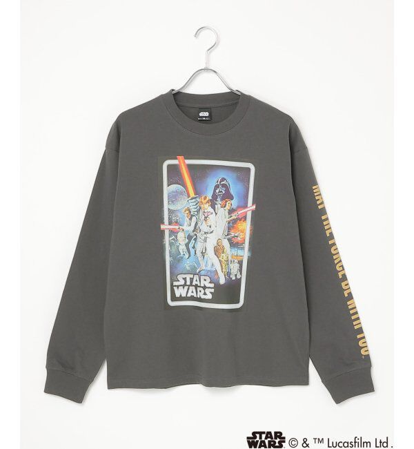 VENCE share style「スター・ウォーズ デザイン袖プリントロンT」|Tシャツ・カットソー|ブラック