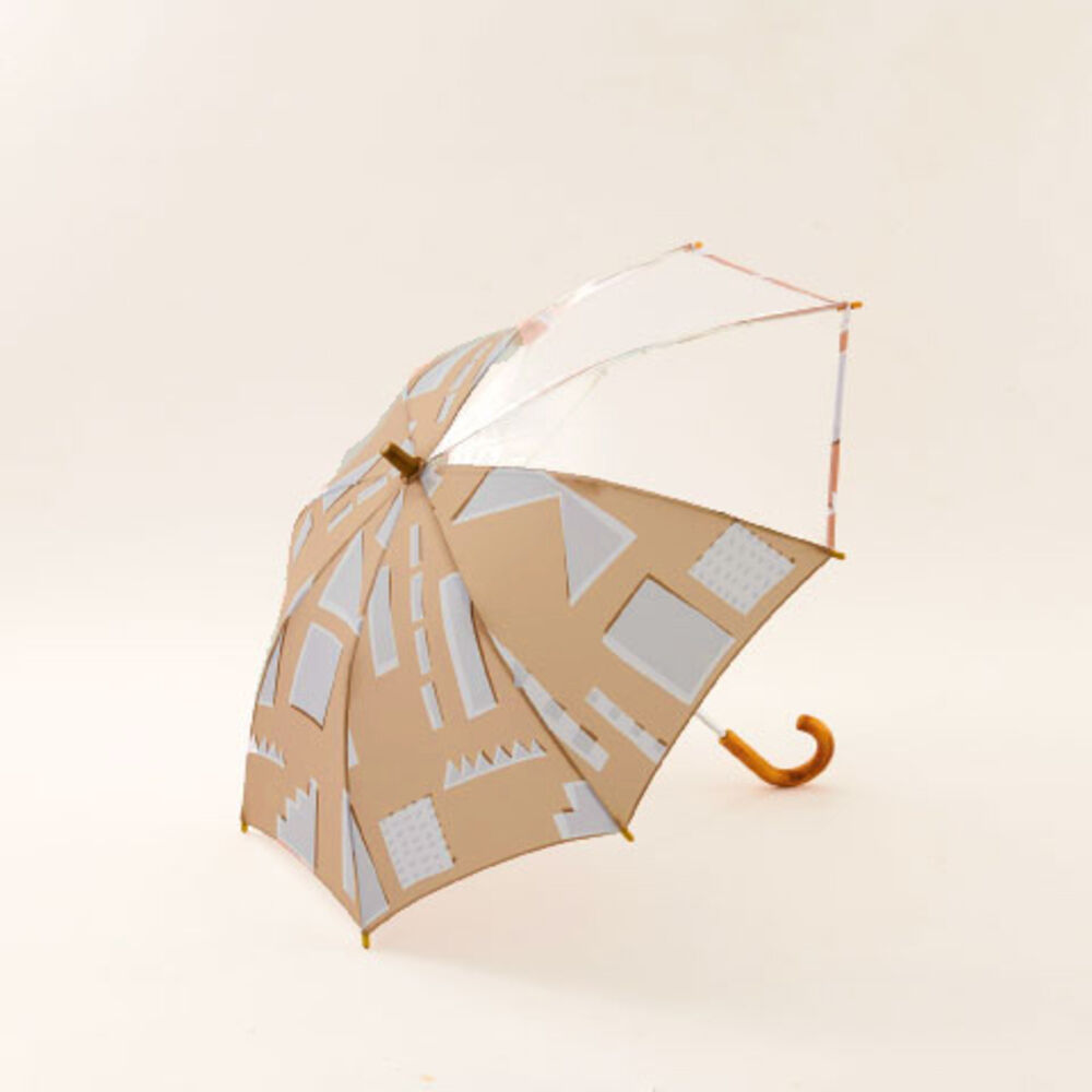 BACKYARD FAMILY「サンキューニプラスエム 392 plus m 傘 キッズ 子供用 55cm 通販 45cm 北欧風」|傘|ブラウン1