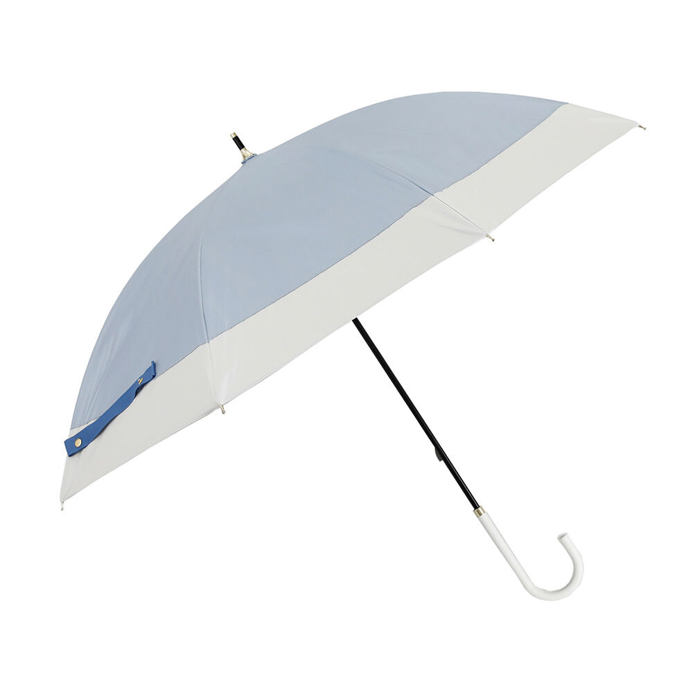 BACKYARD FAMILY「傘 レディース 大人 通販 長傘 50cm 晴雨兼用傘 かさ カサ 雨傘 日傘 手開き」|傘|ブルー1