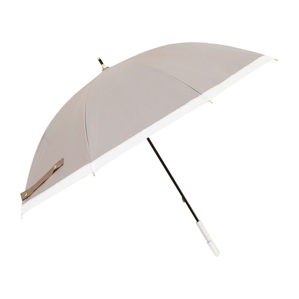 BACKYARD FAMILY「傘 レディース 大人 通販 長傘 50cm 晴雨兼用傘 かさ カサ 雨傘 日傘 手開き」|傘|ベージュ2
