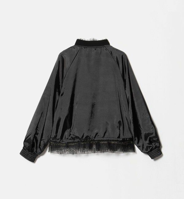 UNITED ARROWS「＜MARILYN MOON＞サテン レース リバーシブル ブルゾン」|ブルゾン・スタジャン|