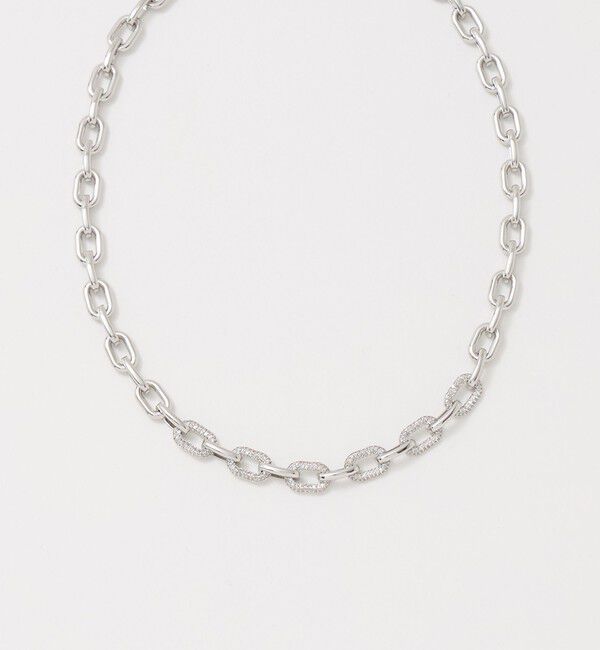 UNITED ARROWS「パヴェ シック チェーンネックレス」|ネックレス|SILVER