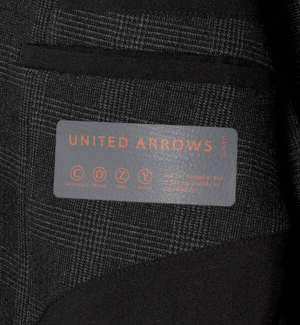 UNITED ARROWS「グレンプレイド シングル 2ボタン テーラードジャケット UA COZY ウォッシャブル 2WAYストレッチ」|テーラードジャケット|