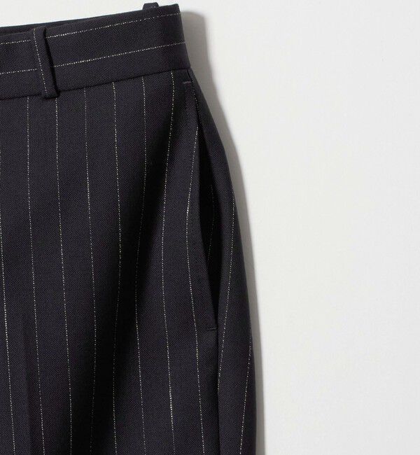 UNITED ARROWS「ポーラ ピンストライプ ワイドストレート パンツ」|スラックス|