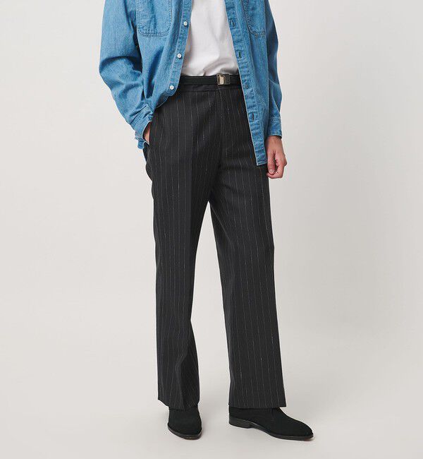 UNITED ARROWS「ポーラ ピンストライプ ワイドストレート パンツ」|スラックス|
