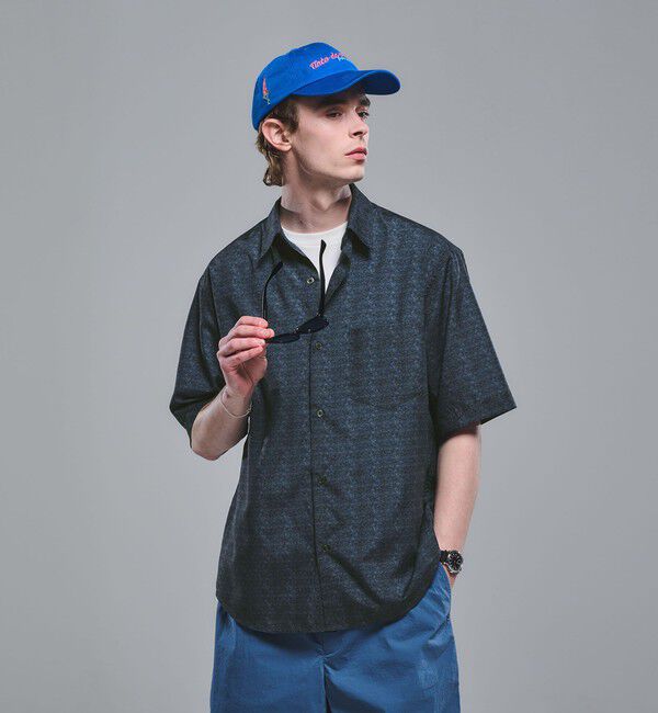 UNITED ARROWS green label relaxing「William Morris ジャストルーズ 半袖 シャツ」|シャツ・ブラウス|NAVY