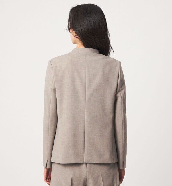 UNITED ARROWS green label relaxing「［size SHORT/TALLあり］ライト ダブルクロス ノーラペル ジャケット」|ノーカラージャケット|