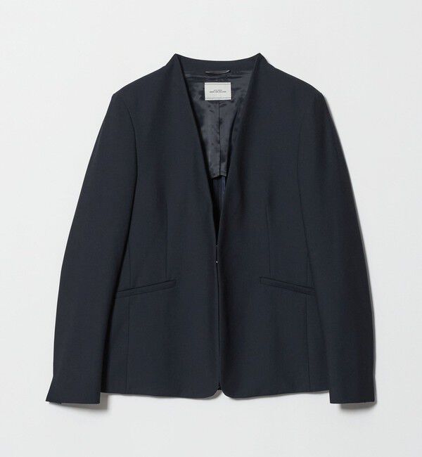 UNITED ARROWS green label relaxing「［size SHORT/TALLあり］ライト ダブルクロス ノーラペル ジャケット」|ノーカラージャケット|