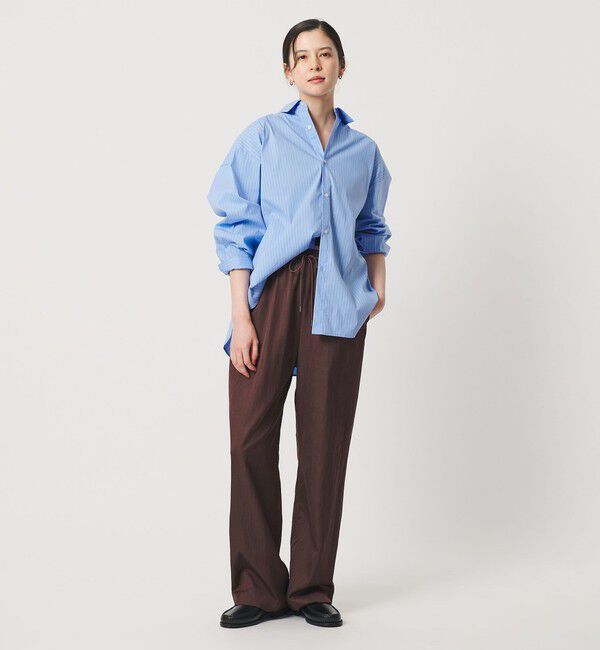 BEAUTY&YOUTH UNITED ARROWS「コットンレーヨンサテン ドローストワイドパンツ」|その他|DK.BROWN