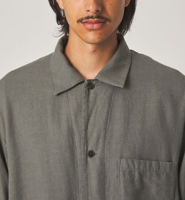 STEVEN ALAN「＜Steven Alan＞ シルクネップ オープンカラー カバーオール シャツ」|その他|