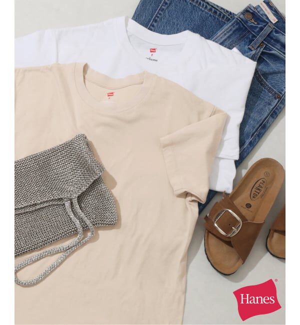 JOURNAL STANDARD relume「【Hanes &times; relume】別注 ウォッシュドコットン クルーネックTシャツ＜2枚セット＞」|Tシャツ・カットソー|
