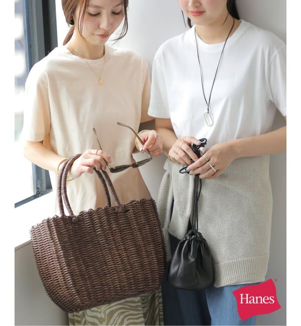 JOURNAL STANDARD relume「【Hanes &times; relume】別注 ウォッシュドコットン クルーネックTシャツ＜2枚セット＞」|Tシャツ・カットソー|ベージュ