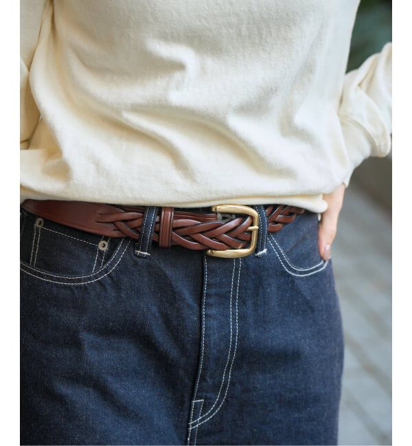 FRAMeWORK「TORY LEATHER/トリーレザー 11/4BRAIDED ベルト」|ベルト|ブラウン