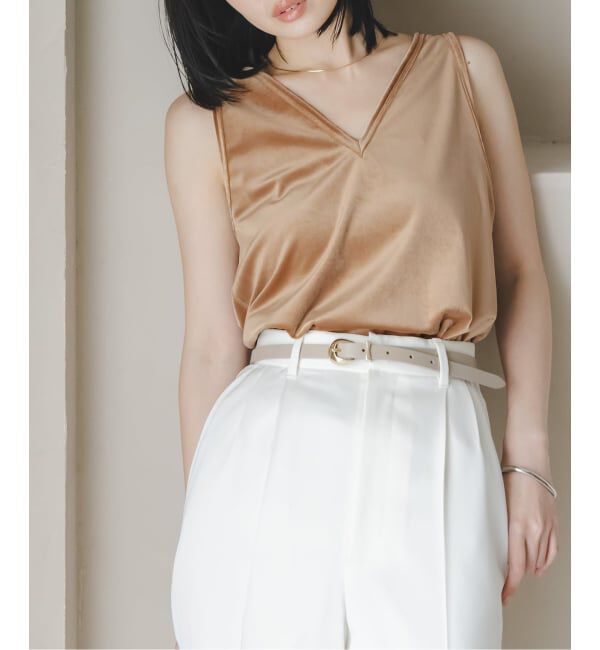 NOBLE「《NOBLE別注》GREYCHORD/グレーコード ベロアVネックノースリーブ」|Tシャツ・カットソー|