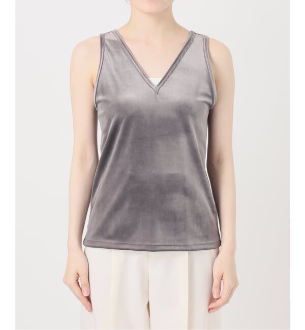 NOBLE「《NOBLE別注》GREYCHORD/グレーコード ベロアVネックノースリーブ」|Tシャツ・カットソー|