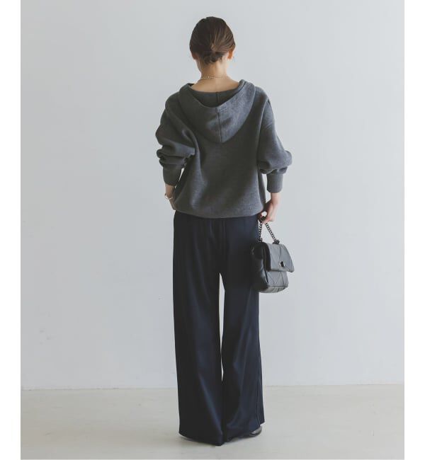 NOBLE「《WEB＆一部店舗限定追加予約》接結タック編みフードプルオーバー」|ニット・セーター|
