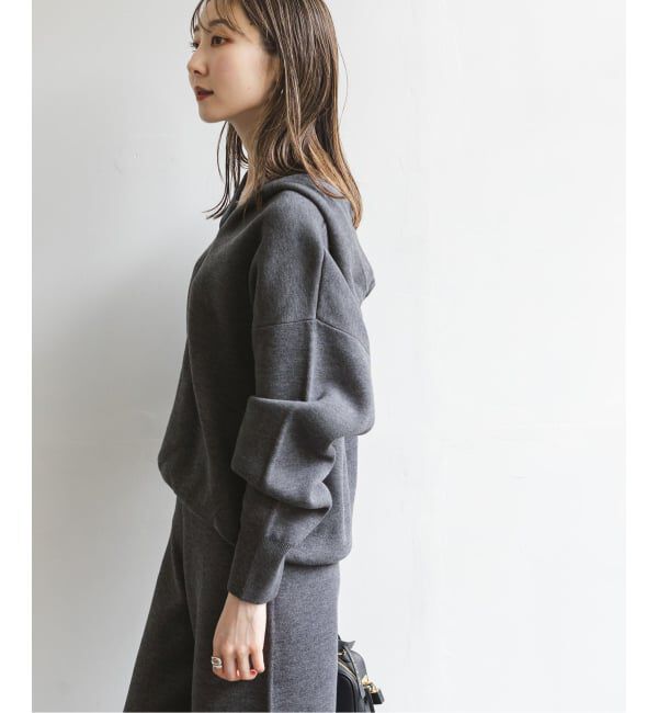 NOBLE「《WEB＆一部店舗限定追加予約》接結タック編みフードプルオーバー」|ニット・セーター|