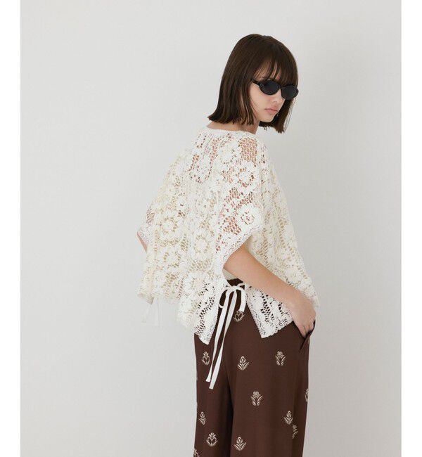 GRACE CONTINENTAL「メッシュエンブロイダリーポンチョトップ」|その他|