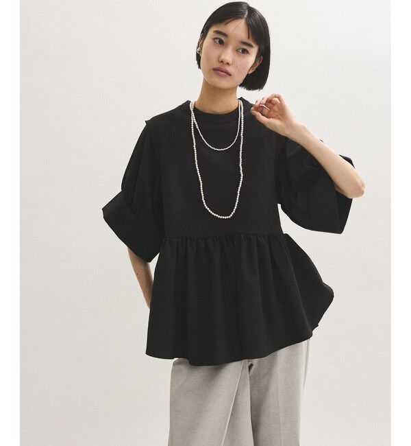 ADAM ET ROPE'「【サステナブル】・【定番】バウンスカフスプルオーバー/接触冷感/UVカット」|Tシャツ・カットソー|