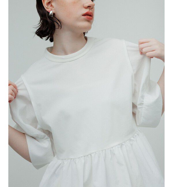 ADAM ET ROPE'「【サステナブル】・【定番】バウンスカフスプルオーバー/接触冷感/UVカット」|Tシャツ・カットソー|