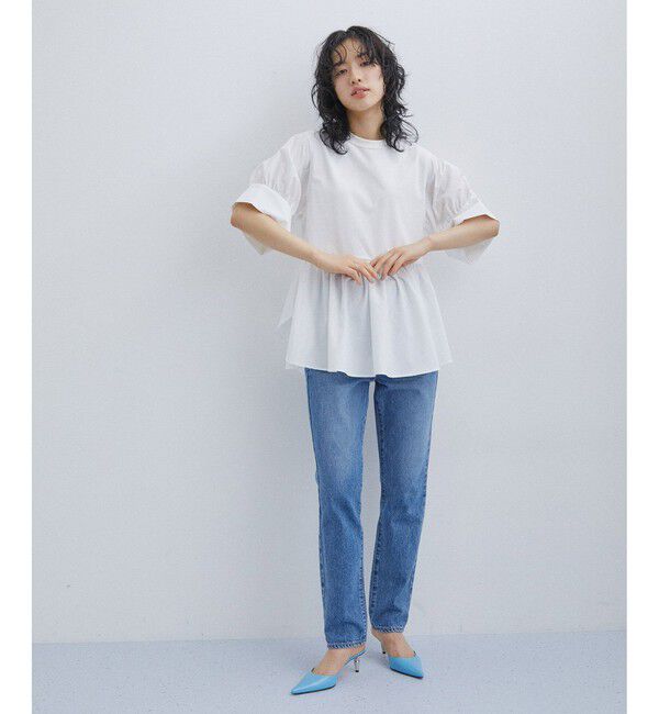 ADAM ET ROPE'「【サステナブル】・【定番】バウンスカフスプルオーバー/接触冷感/UVカット」|Tシャツ・カットソー|