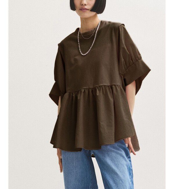 ADAM ET ROPE'「【サステナブル】・【定番】バウンスカフスプルオーバー/接触冷感/UVカット」|Tシャツ・カットソー|