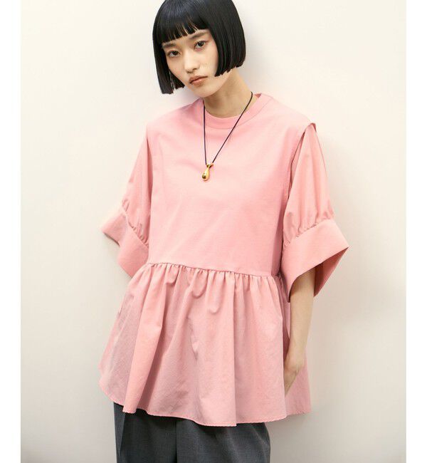 ADAM ET ROPE'「【サステナブル】・【定番】バウンスカフスプルオーバー/接触冷感/UVカット」|Tシャツ・カットソー|