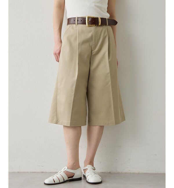 THE PAUSE「【THE PAUSE】タックハーフパンツ」|キュロット|