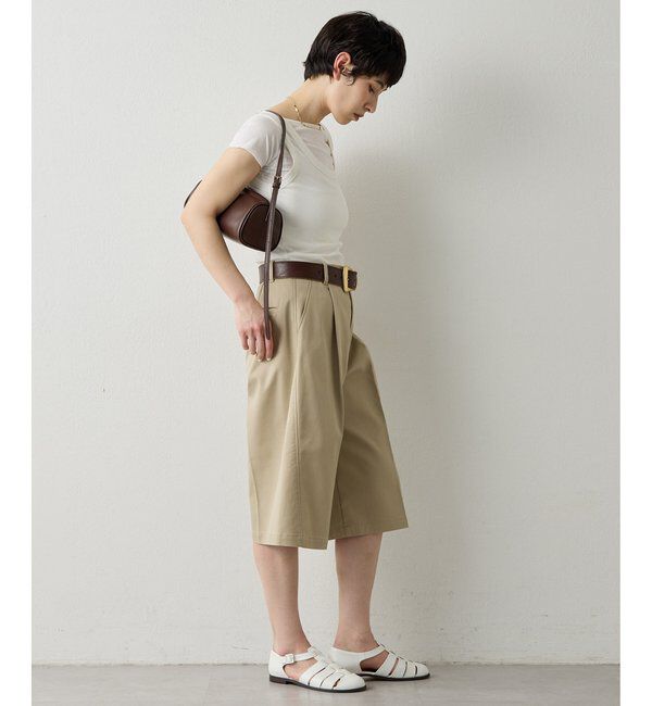 THE PAUSE「【THE PAUSE】タックハーフパンツ」|キュロット|