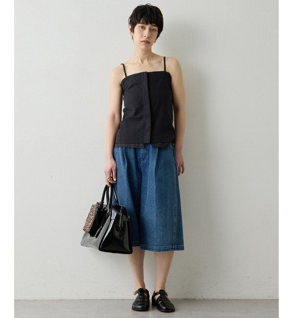 THE PAUSE「【THE PAUSE】タックハーフパンツ」|キュロット|