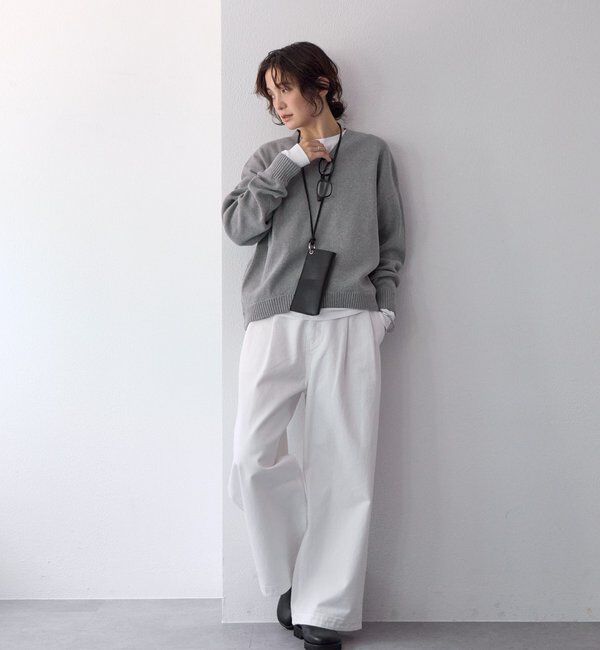  「【A・MONN】【EC・店舗限定色あり】Vネックニットプルオーバー」|ニット・セーター|