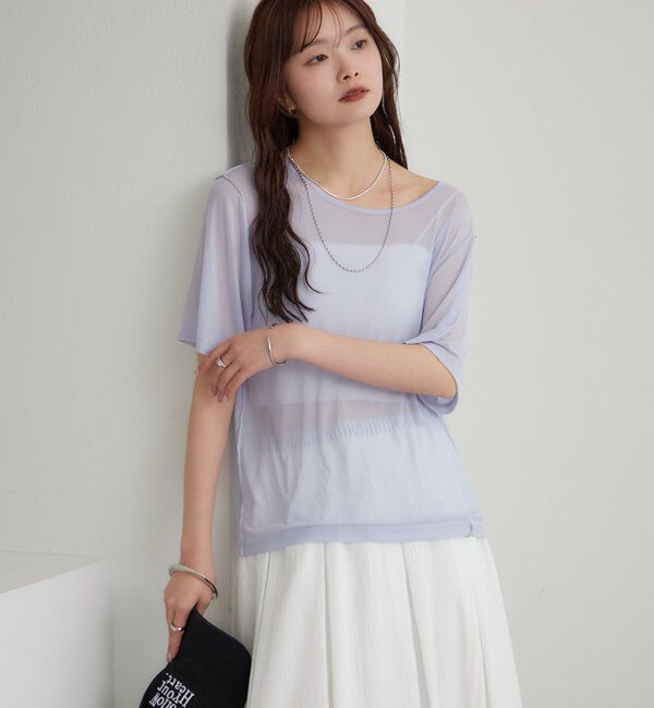  「チュールシアーTシャツ」|Tシャツ・カットソー|
