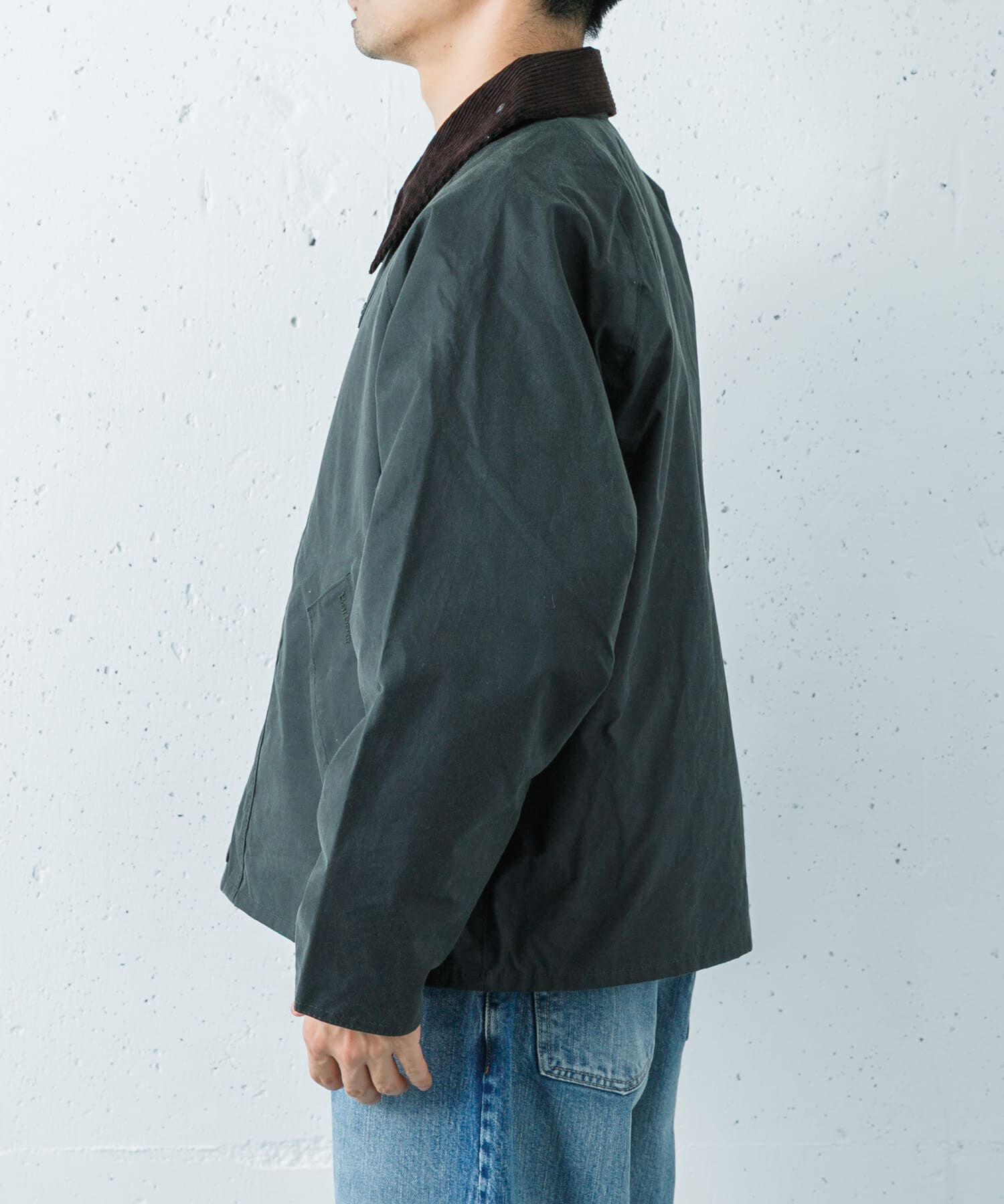 URBAN RESEARCH「Barbour　OS TRANSPORT WAX JACKET」|ノーカラーコート|