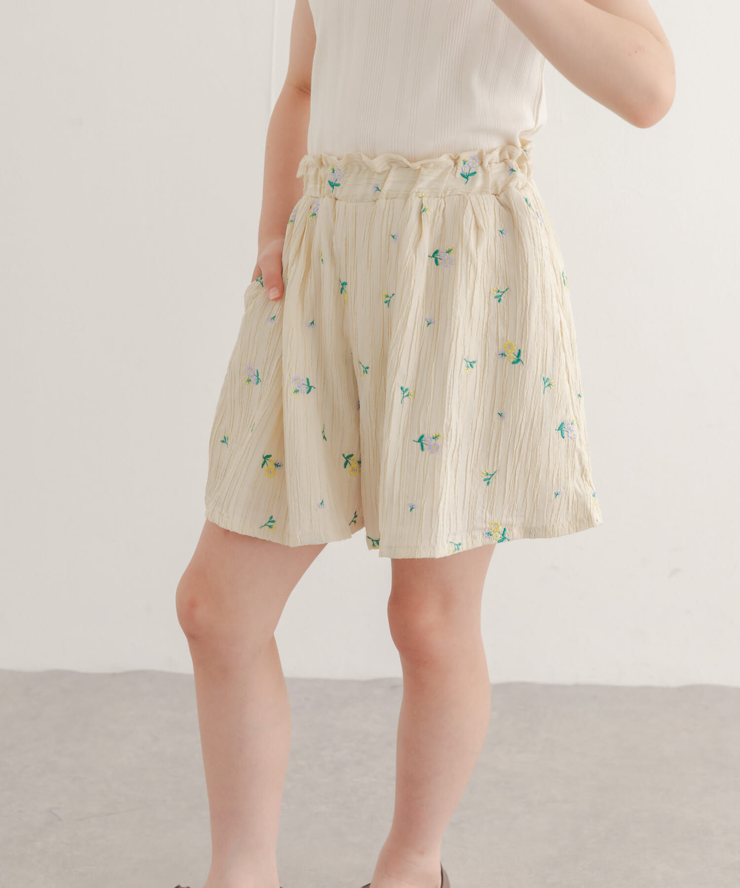URBAN RESEARCH DOORS「『150サイズあり』フラワー刺繍ショートパンツ(KIDS)」|その他|