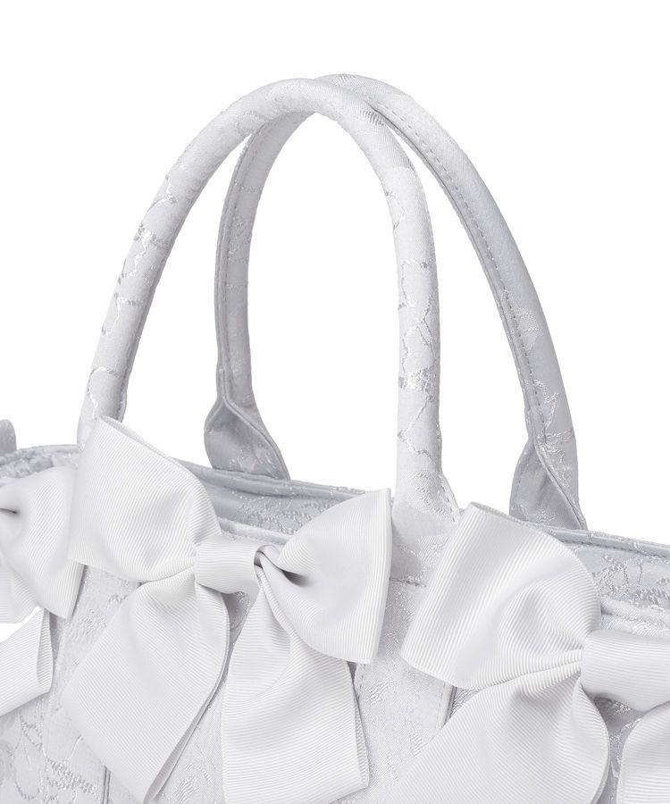 Maison de FLEUR「【Mサイズ/2Way】ブルーマニアボリュームリボン2WayトートMバッグ」|トートバッグ|