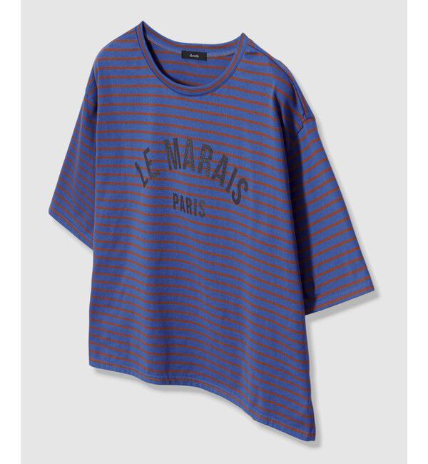 allureville「カレッジライクロゴボーダーＴシャツ」|Tシャツ・カットソー|