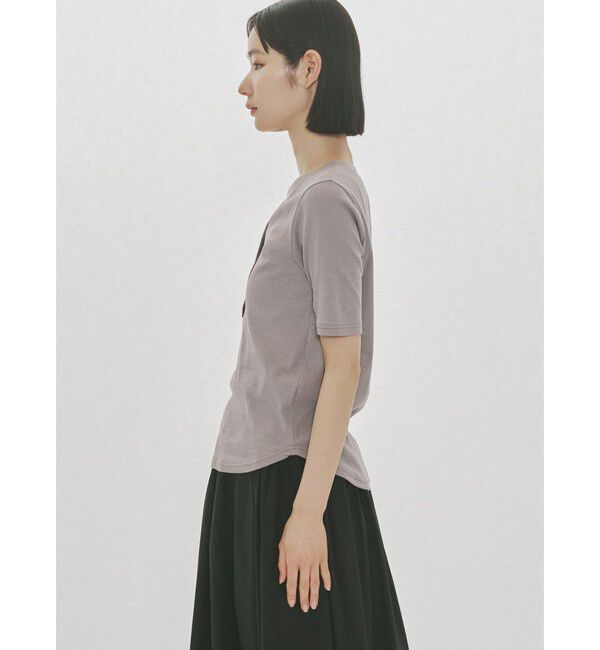 MIDIUMISOLID「MIDIUMISOLID for Ladies リブヘンリーネックプルオーバー」|Tシャツ・カットソー|