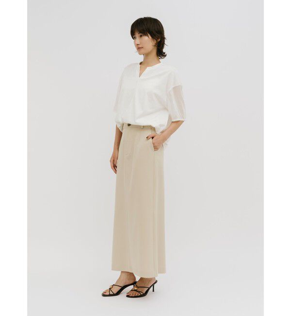 MIDIUMISOLID「MIDIUMISOLID for Ladies シアースリーブスキッパープルオーバー」|Tシャツ・カットソー|