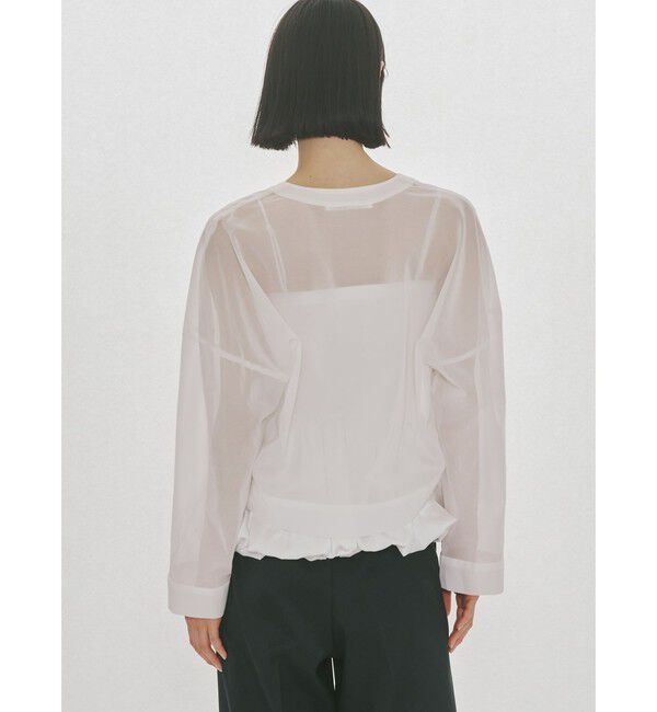 MIDIUMISOLID「MIDIUMISOLID for Ladies シアーボイルVネックカーディガン」|カーディガン|
