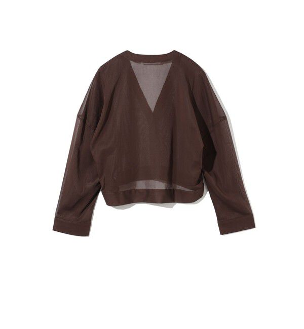 MIDIUMISOLID「MIDIUMISOLID for Ladies シアーボイルVネックカーディガン」|カーディガン|