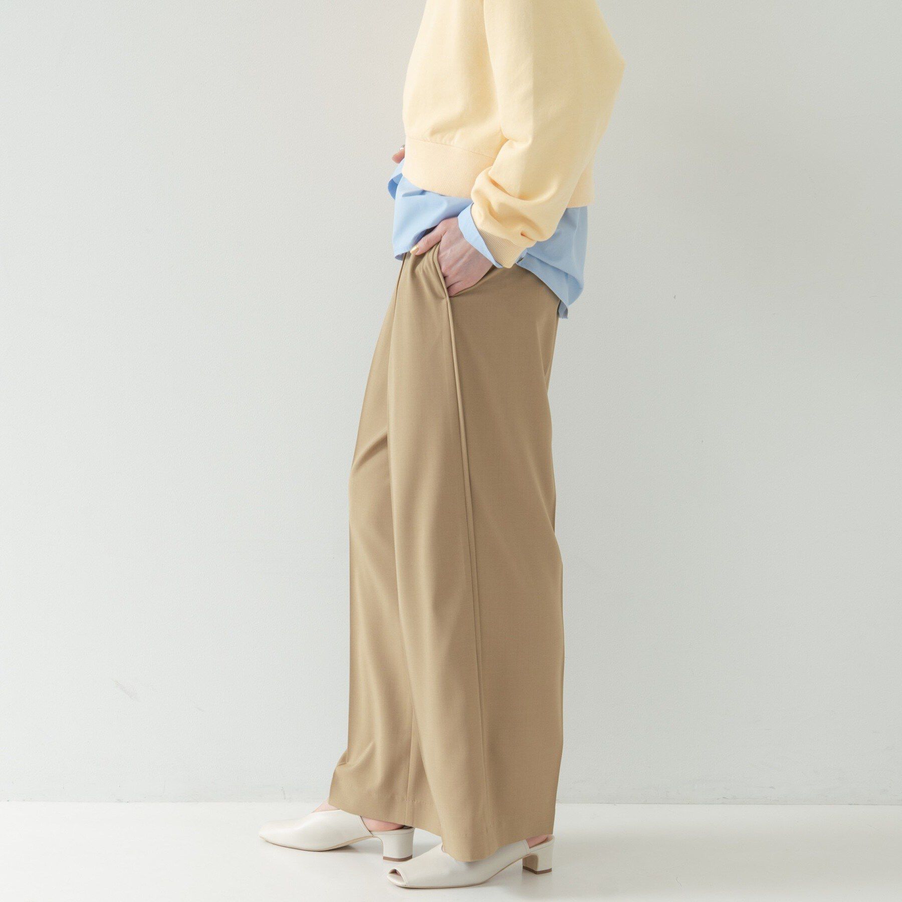 GALLEST「Comfy SET UP｜イージーストレートワイドパンツ【セットアップ対応／通勤／カセット服／接触冷」|その他|