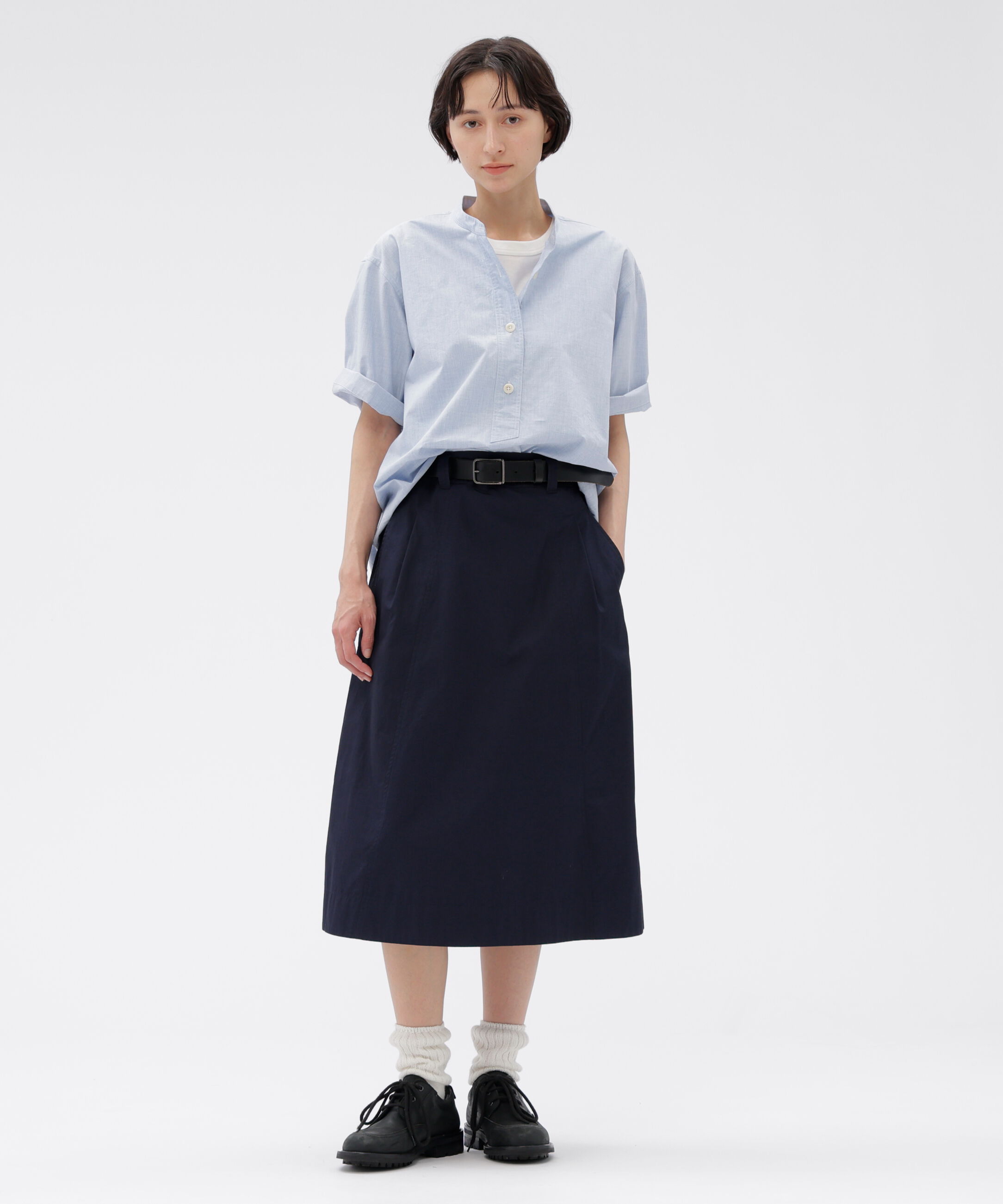 MHL.「FINE COMPACT COTTON POPLIN SKIRT」|スカート|