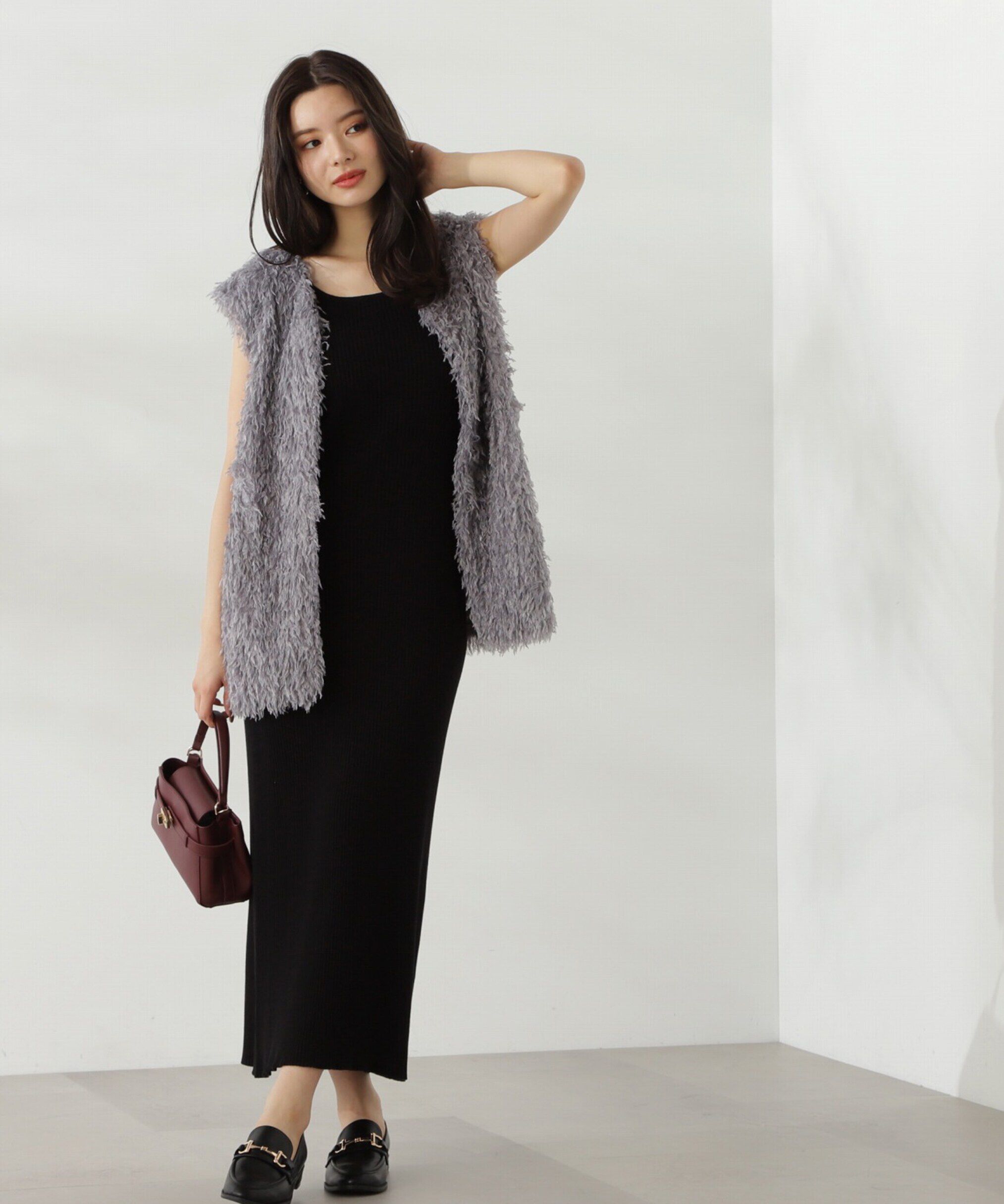 PROPORTION BODY DRESSING「フェザーヤーンジレセットニットワンピース24AW」|ワンピース|