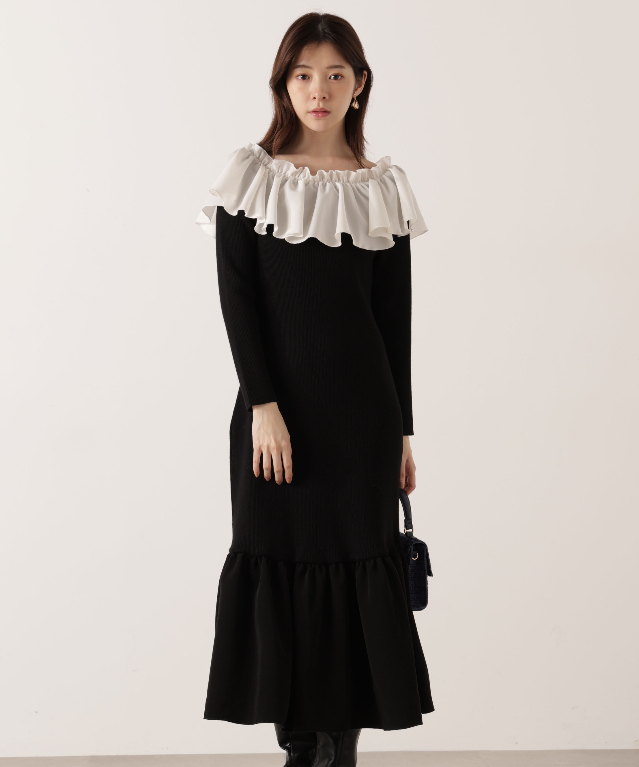 PROPORTION BODY DRESSING「2wayオフショルニットワンピース 25AW」|ワンピース|