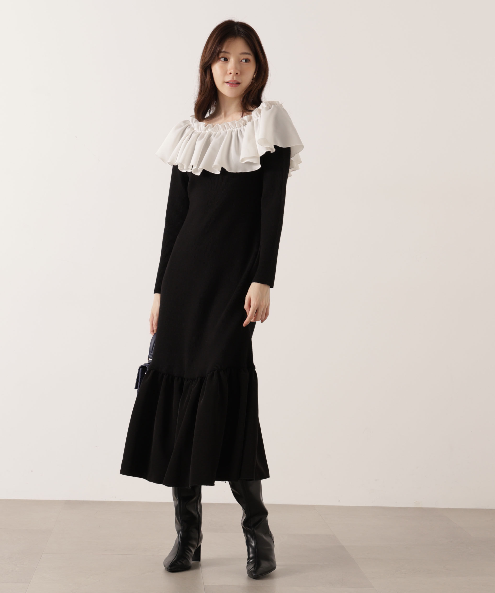 PROPORTION BODY DRESSING「2wayオフショルニットワンピース 25AW」|ワンピース|