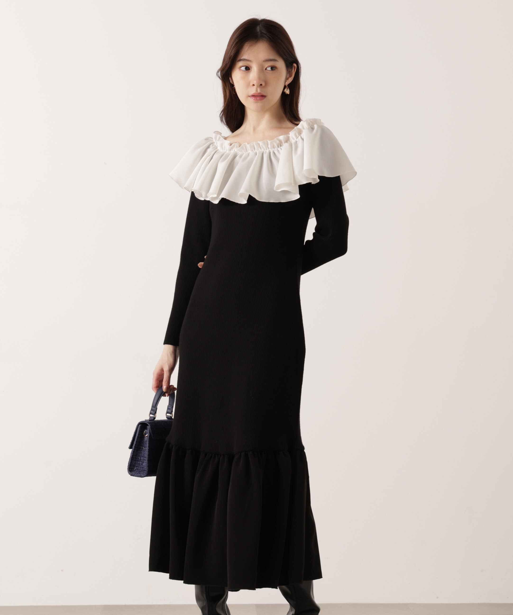 PROPORTION BODY DRESSING「2wayオフショルニットワンピース 25AW」|ワンピース|