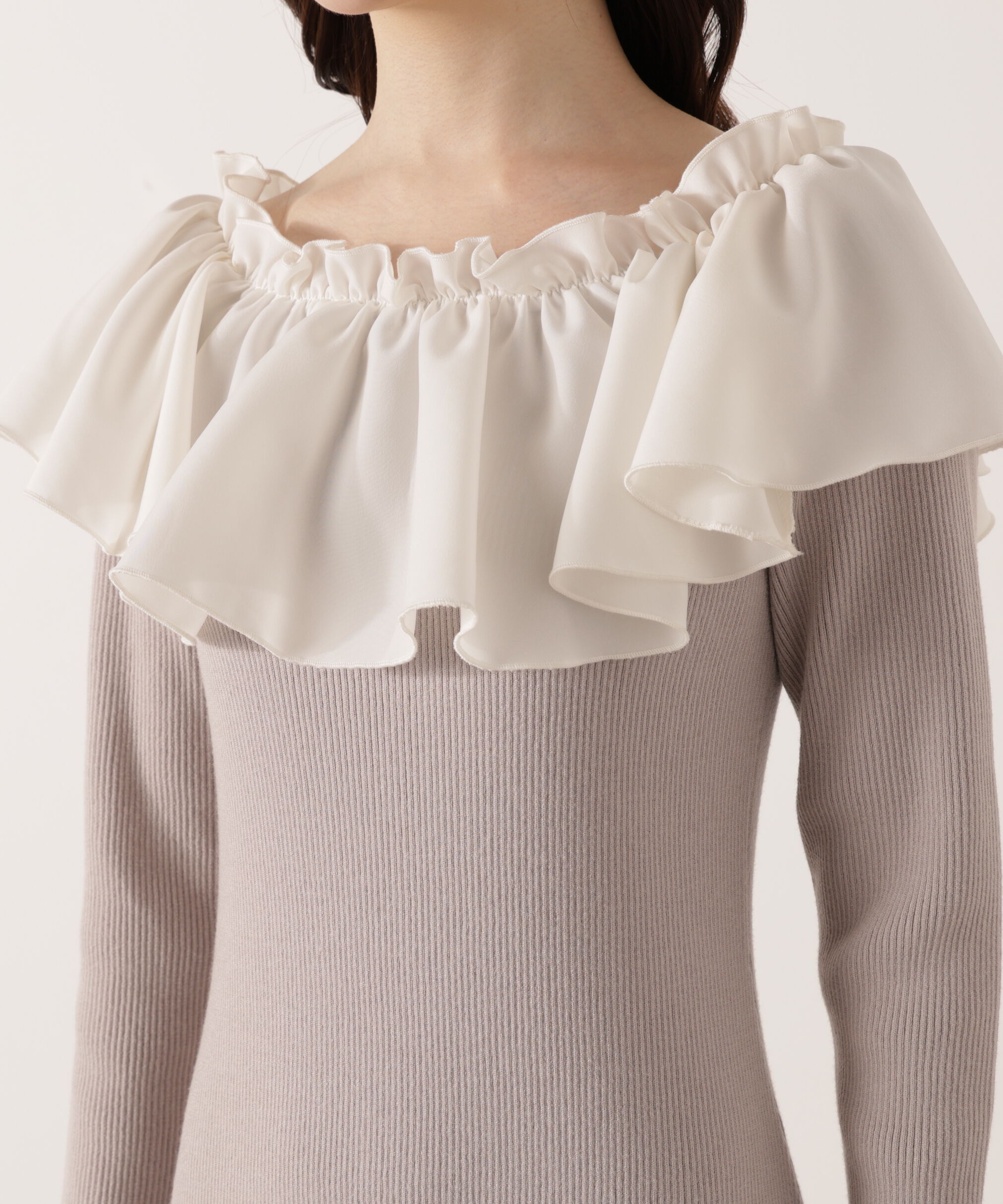 PROPORTION BODY DRESSING「2wayオフショルニットワンピース 25AW」|ワンピース|