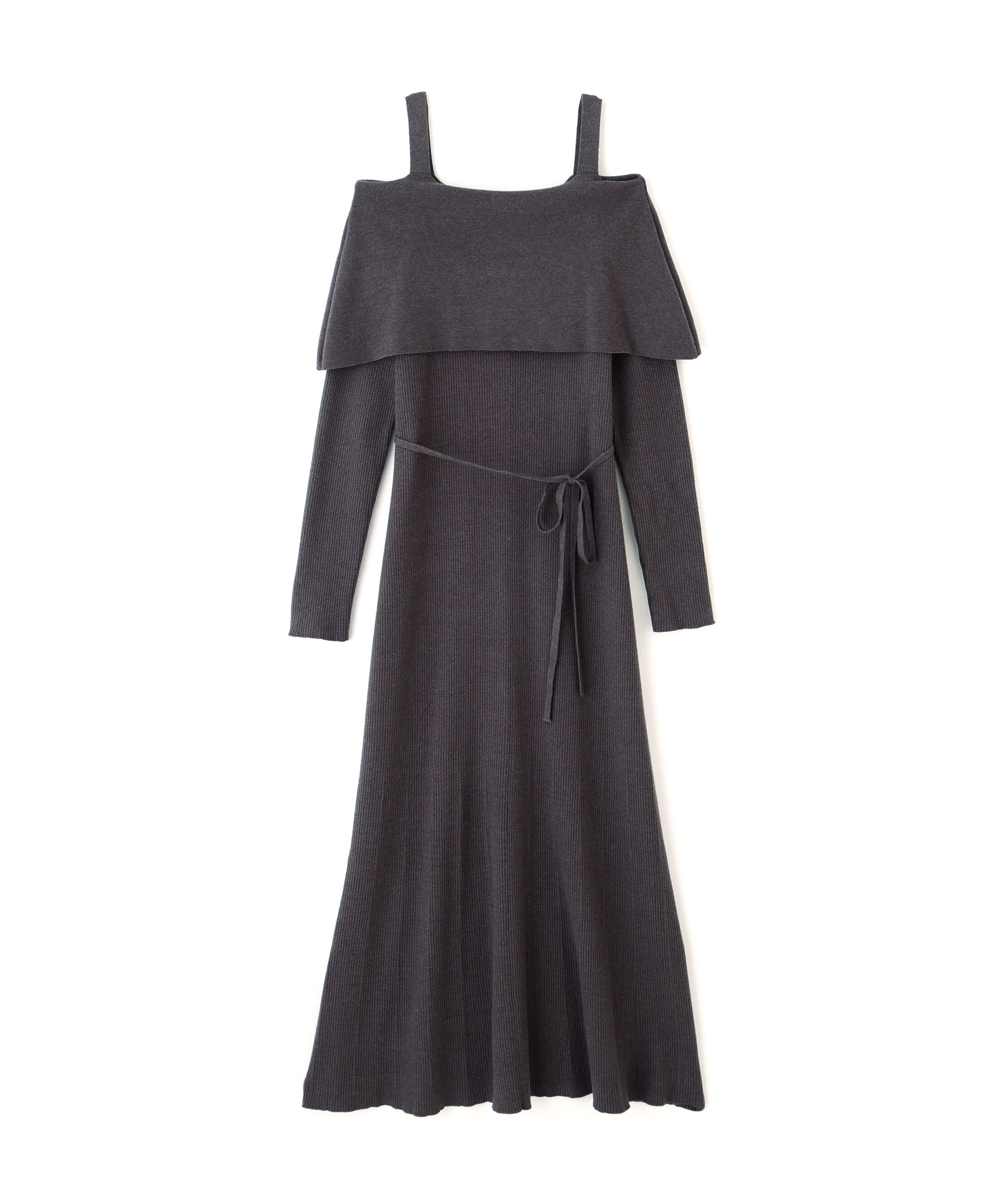 PROPORTION BODY DRESSING「オフショルリブニットワンピース 25AW」|ワンピース|